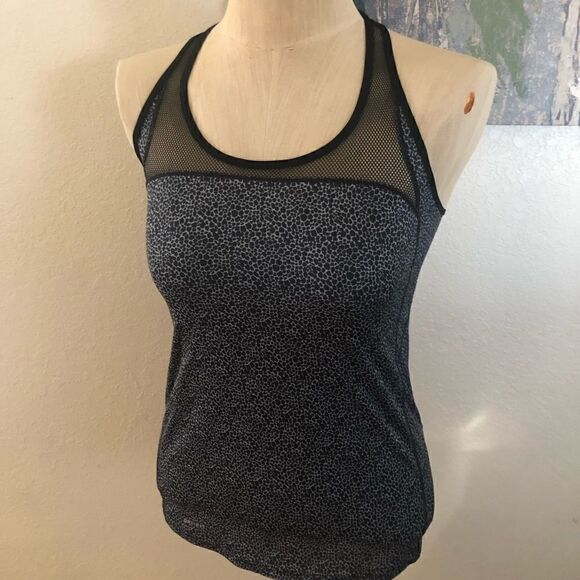 NIKE Dri-Fit Black/Gray Mesh Tank Top - Picture 1 of 8
